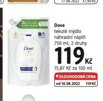 dm drogerie Dove tekuté mýdlo nabídka