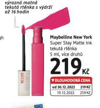 dm drogerie Maybelline new york rtěnka nabídka