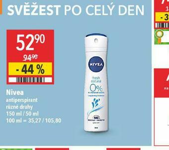 Globus Nivea antiperspirant nabídka