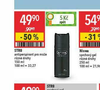Globus Str8 antiperspirant nabídka