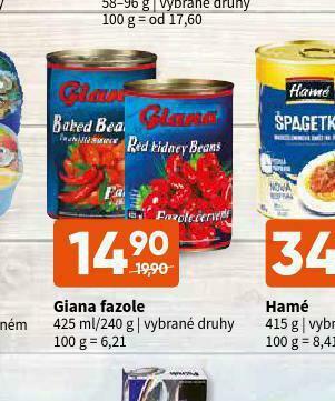 Terno Giana fazole nabídka