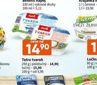 Terno Tara tvaroh polotučný nabídka