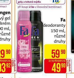 Teta Fa deodorant nabídka