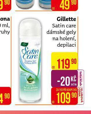 Teta Gillette satin care dámské gely na holení, depilaci nabídka