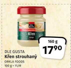 Coop Coop křen strouhaný 160g nabídka