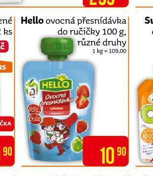 Teta Hello ovocná přesnídávka nabídka