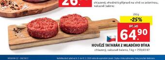 Lidl Hovězí tatarák z mladého býka nabídka