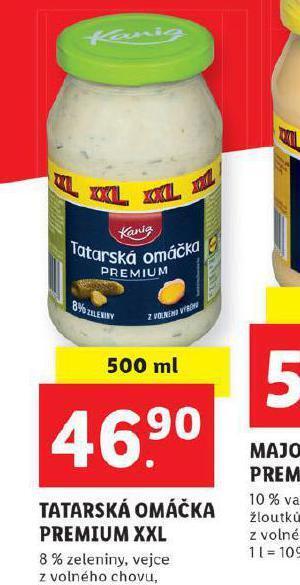 Lidl Tatarská omáčka premium xxl nabídka