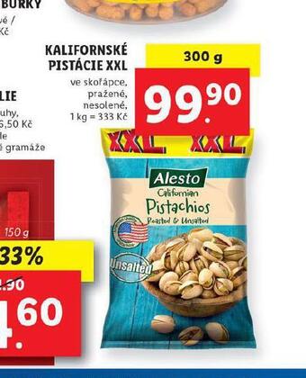 Lidl Kalifornské pistácie nabídka
