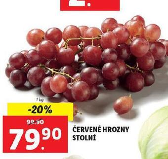 Lidl Červené hrozny stolní nabídka