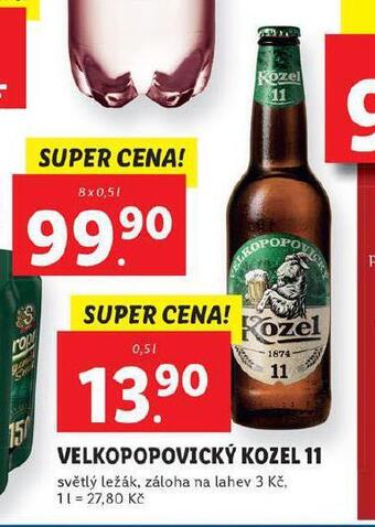 Lidl Pivo velkopopovický kozel 11 nabídka