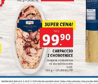 Lidl Carpaccio z chobotnice nabídka