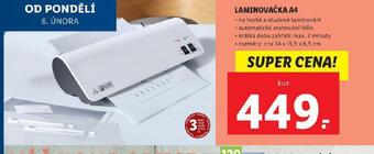 Lidl Laminovačka a4 nabídka
