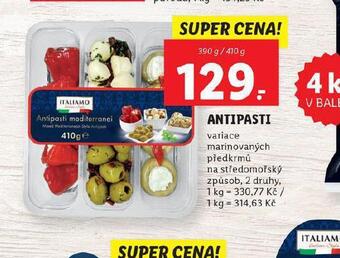 Lidl Antipasti nabídka