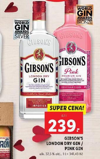 Lidl Gibson´s london dry gin / pink gin nabídka