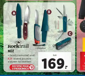 Lidl Rocktrail nůž nabídka