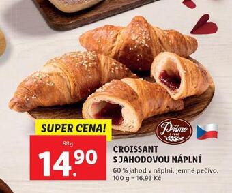 Lidl Croissant s jahodovou náplní nabídka