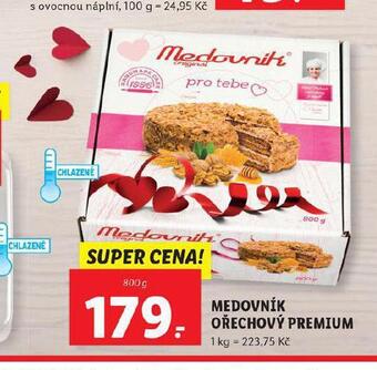 Lidl Medovník ořechový premium nabídka