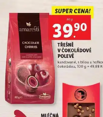 Lidl Třešně v čokoládové polevě nabídka