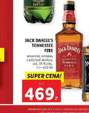 Lidl Jack daniel´s tenessee fire nabídka