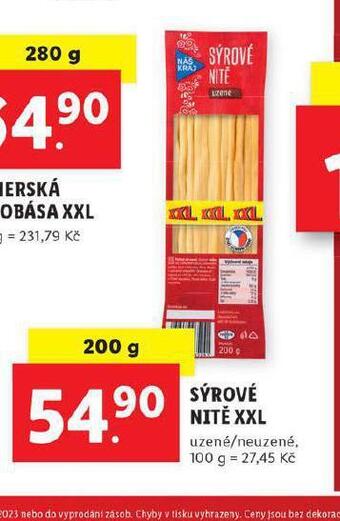 Lidl Sýrové nitě xxl nabídka