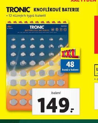 Lidl Tronic knoflíkové baterie nabídka