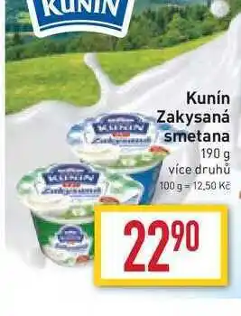 Billa Kunín zakysaná smetana 190 g nabídka