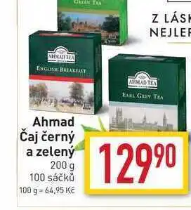 Billa Ahmad čaj černý a zelený 200 g nabídka