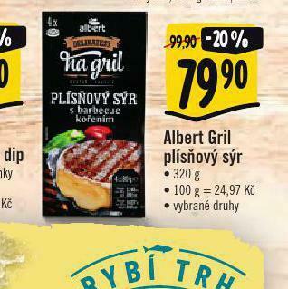 Albert Albert gril plísňový sýr nabídka