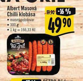 Albert Albert masová chilli klobása nabídka