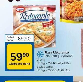 Tesco Pizza ristorante nabídka