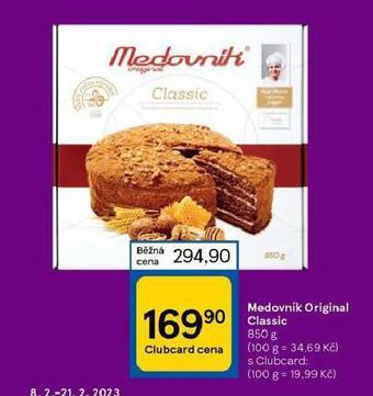 Tesco Medovník originál classic nabídka