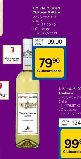 Tesco Chateau valtice nabídka