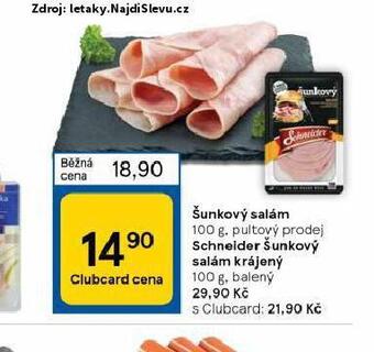Tesco Šunkový salám nabídka