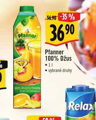 Albert Pfanner 100% džus nabídka