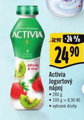 Albert Activia jogurtový nápoj nabídka