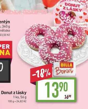 Billa Donut z lásky 1 ks, 56 g nabídka