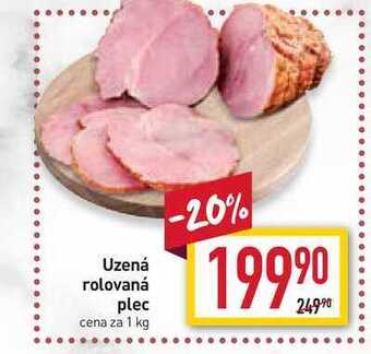 Billa Uzená rolovaná plec cena za 1 kg nabídka