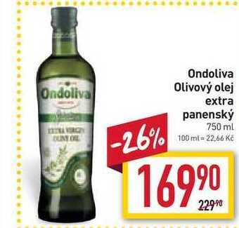 Billa Ondoliva olivový olej extra panenský 750 ml nabídka