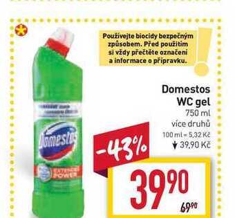Billa Domestos wc gel 750 ml nabídka