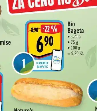 Albert Bio bageta • světlá 75 g nabídka