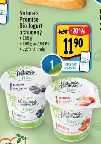 Albert Nature's promise bio jogurt ochucený • 150 g nabídka