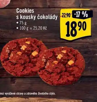 Albert Cookies s kousky čokolády 75 g nabídka
