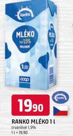 Trefa Ranko mléko 1l nabídka