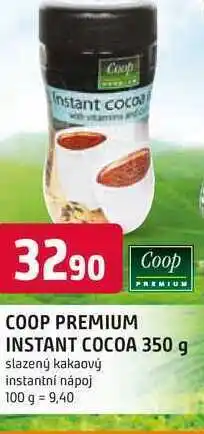 Trefa Coop premium instant cocoa 350 g slazený kakaový instantní nápoj nabídka