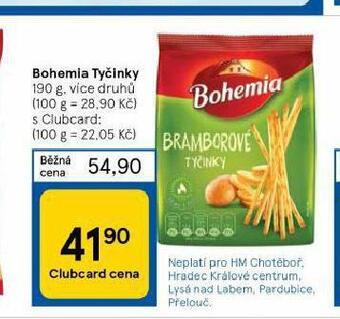 Tesco Bohemia tyčinky nabídka