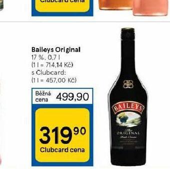 Tesco Baileys original nabídka