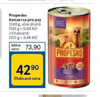 Tesco Propesko konzerva pro psy nabídka