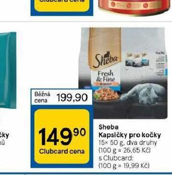 Tesco Sheba kapsičky pro kočky nabídka