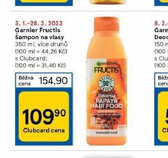 Tesco Garnier fructis šampon nabídka